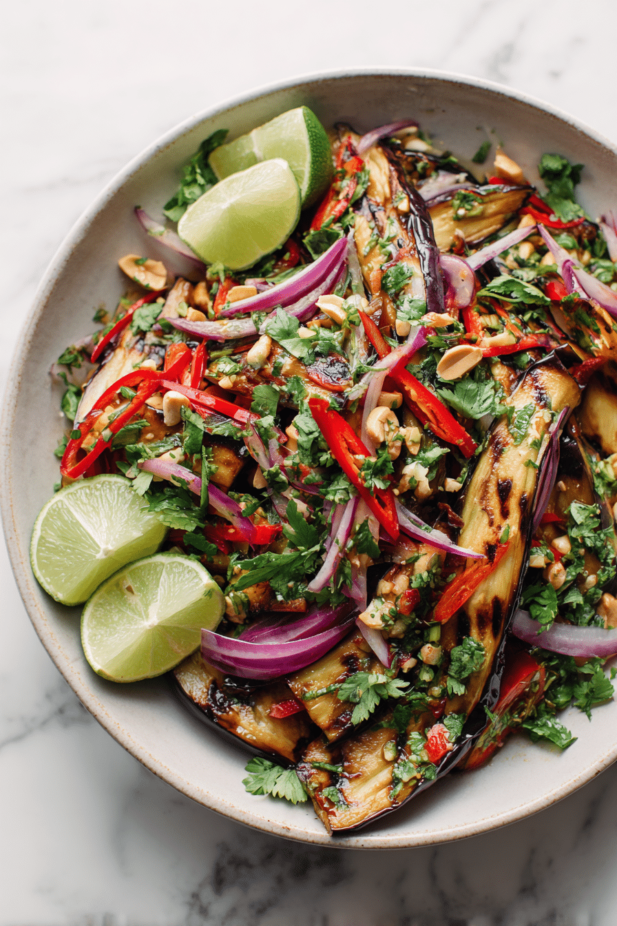 Thai Grilled Eggplant Salad