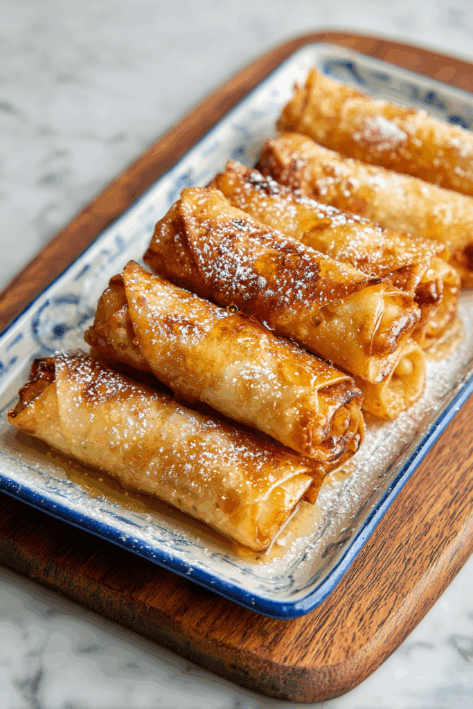 The Best Thai Banana Spring Rolls with Honey Drizzle
