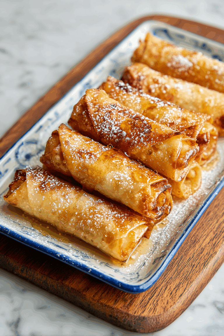 The Best Thai Banana Spring Rolls with Honey Drizzle