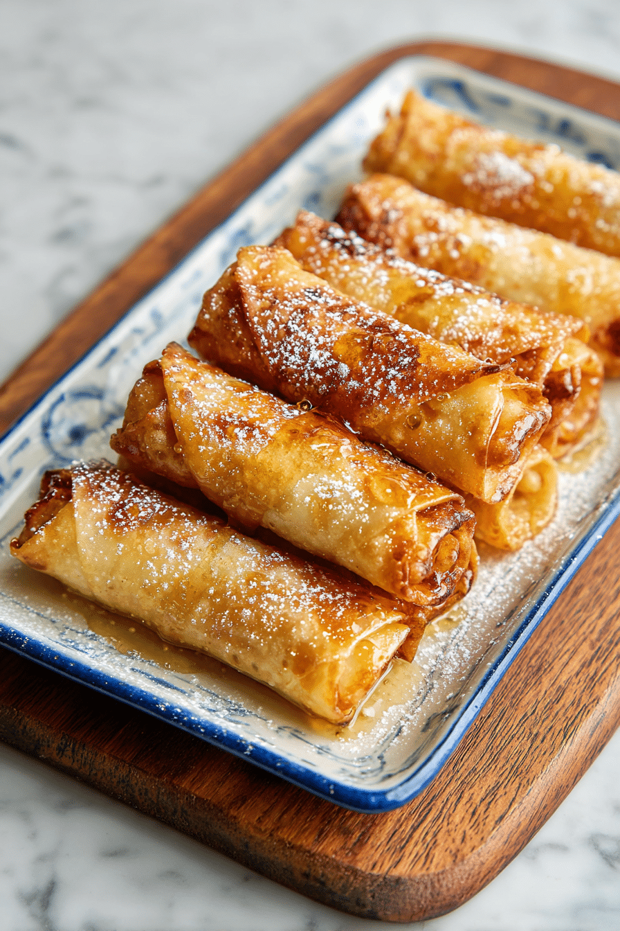 The Best Thai Banana Spring Rolls with Honey Drizzle
