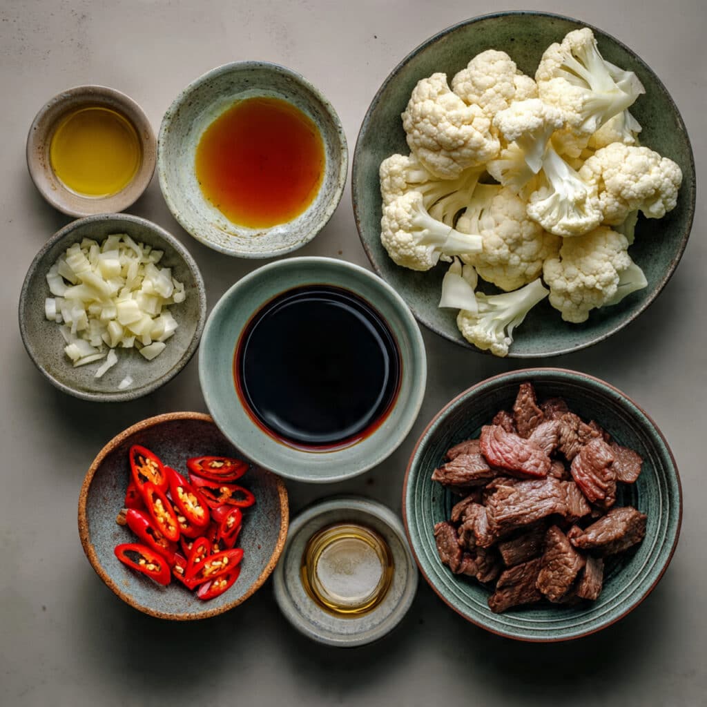 “Stir fry sauce mixture with oyster sauce soy sauce sugar and water in a small bowl”