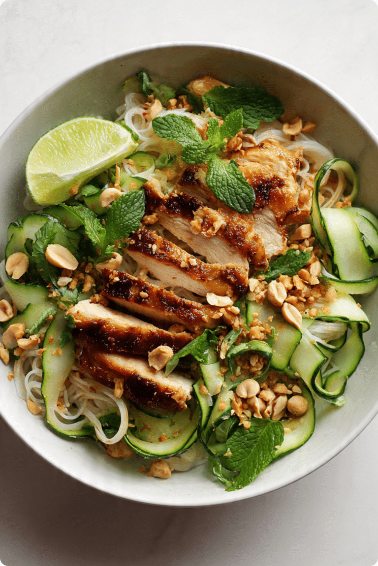 Satay Chicken Noodle Salad