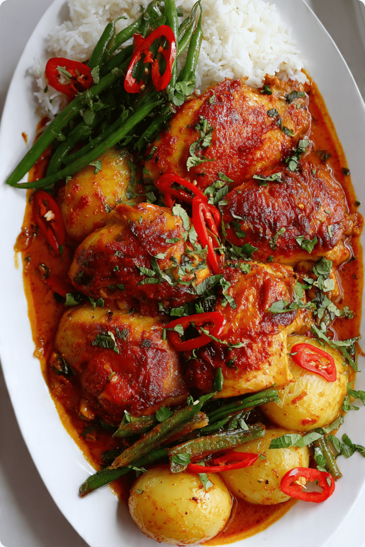 Thai Red Curry Pot Roast Chicken