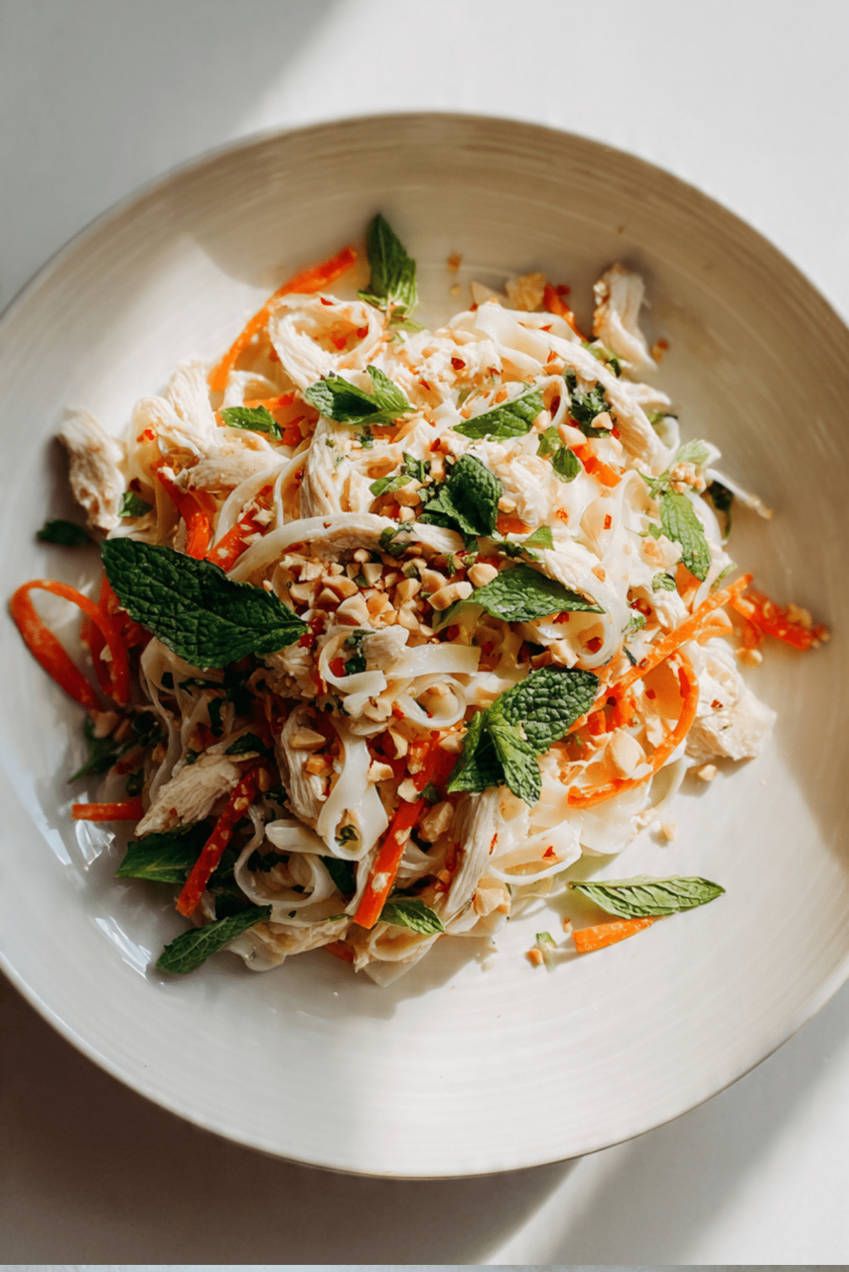 THAI COCONUT CHICKEN NOODLE SALAD