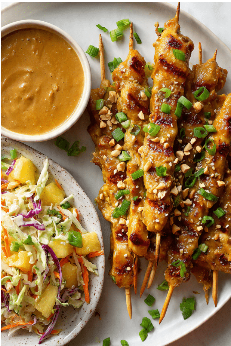 THAI CHICKEN SATAY & PINEAPPLE SLAW