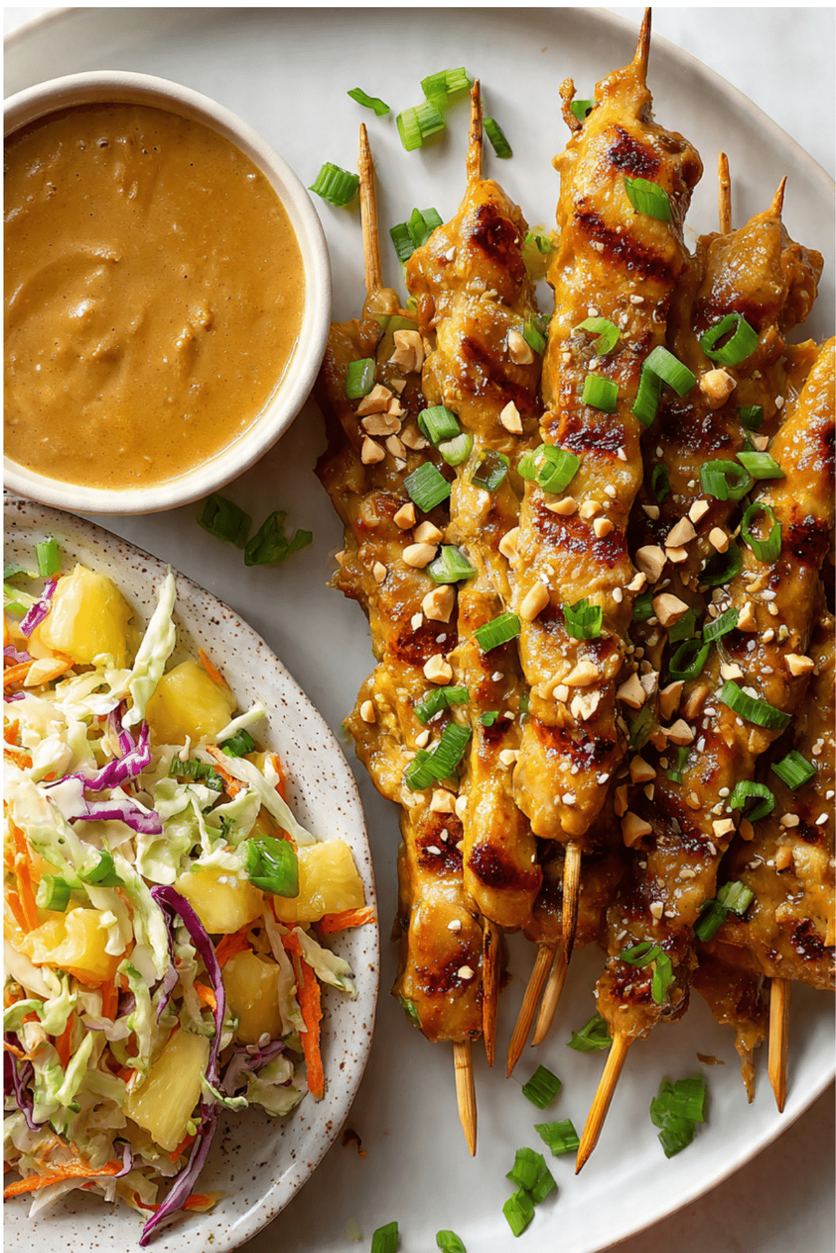 THAI CHICKEN SATAY & PINEAPPLE SLAW