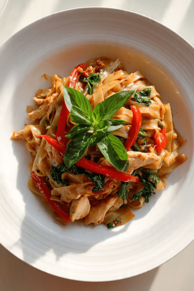 THAI CHICKEN DRUNKEN NOODLES