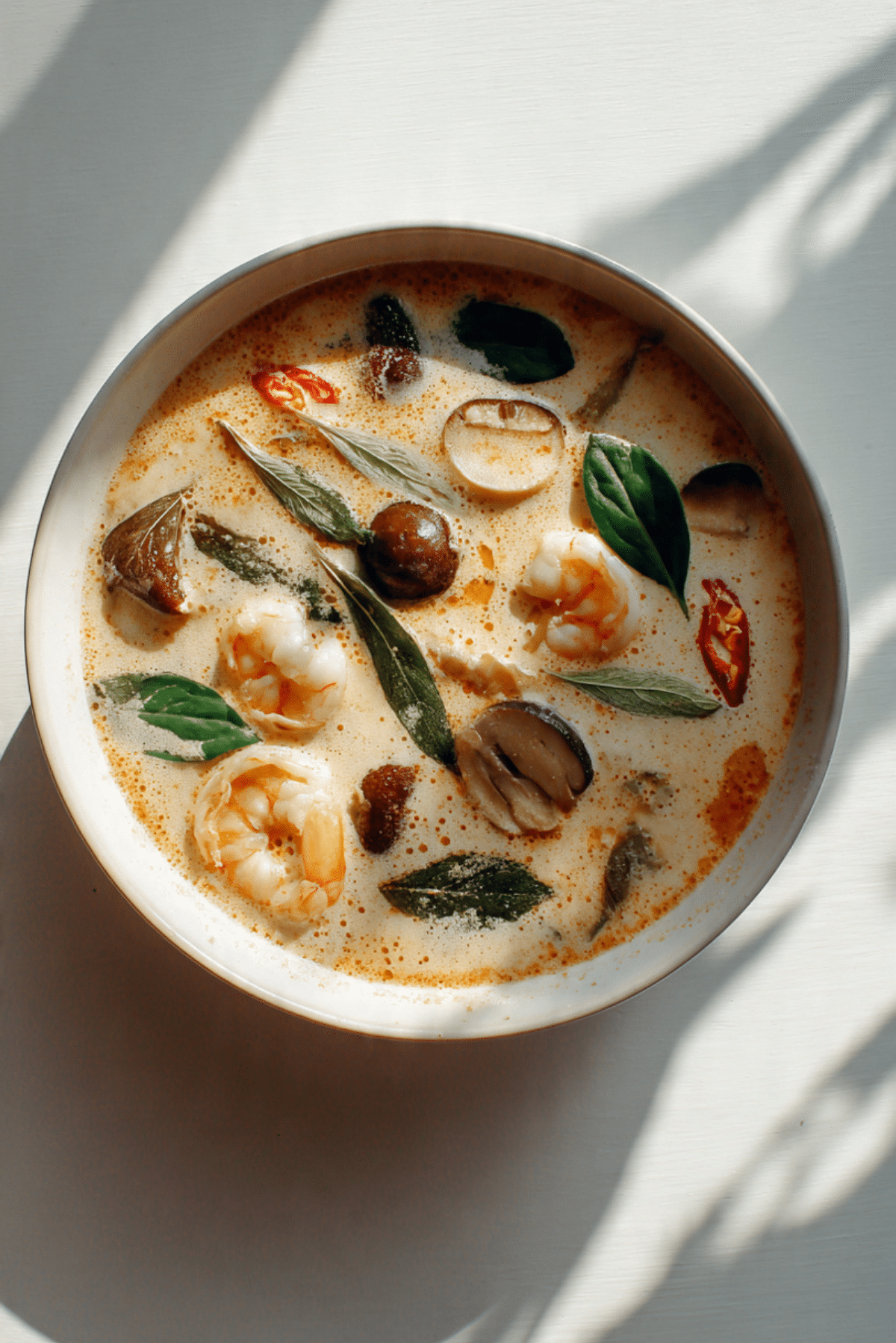 Creamy tom yum soup