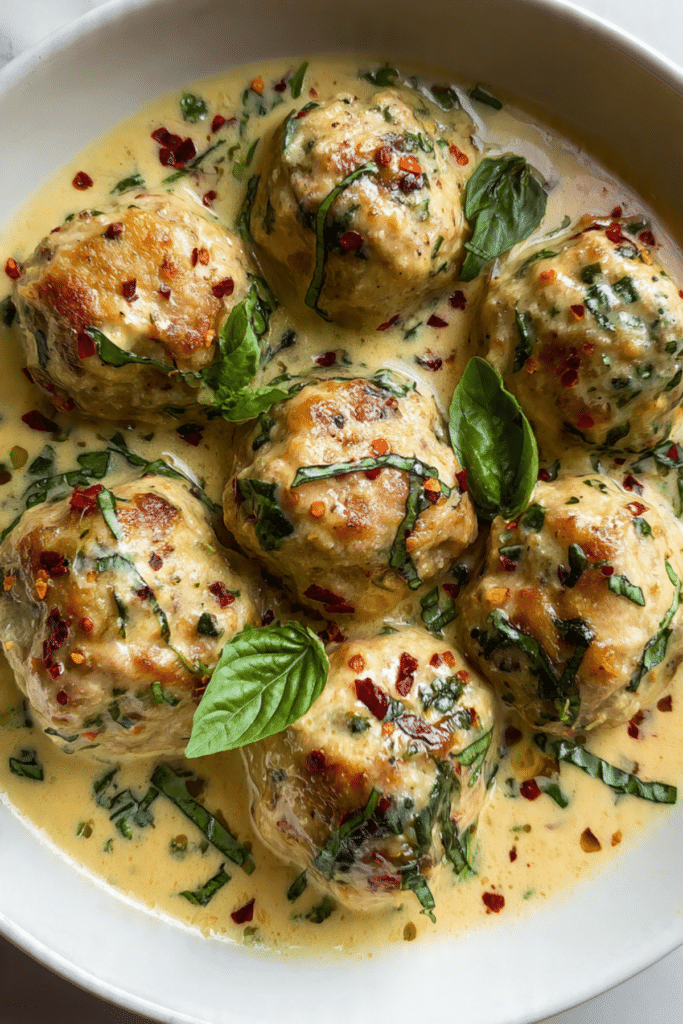 CREAMY MARRY ME CHICKEN MEATBALLS