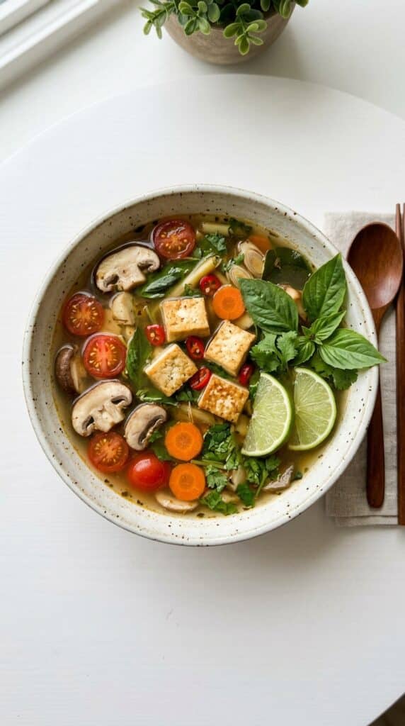 Vegetarian Thai Broth with Lemongrass
