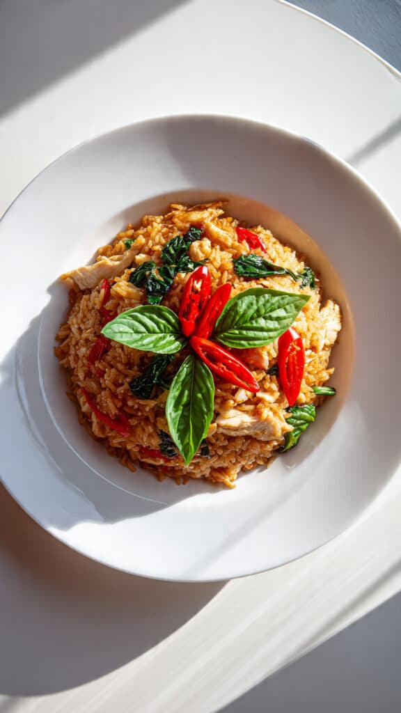 Spicy Thai Basil Fried Rice