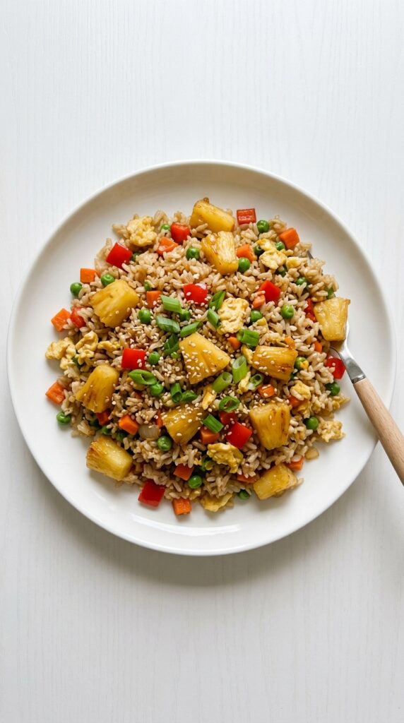 Healthy Brown Rice Pineapple Fried Rice