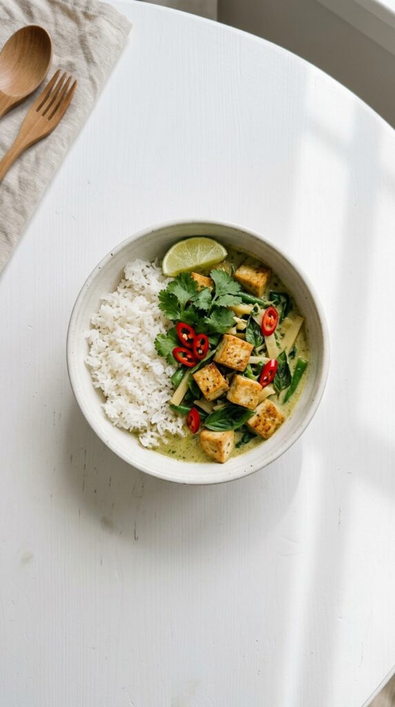 Vegetarian Thai Green Curry Tofu