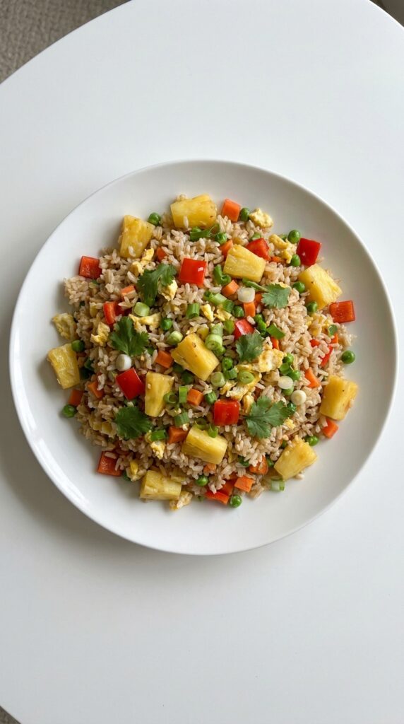 Healthy Brown Rice Pineapple Fried Rice