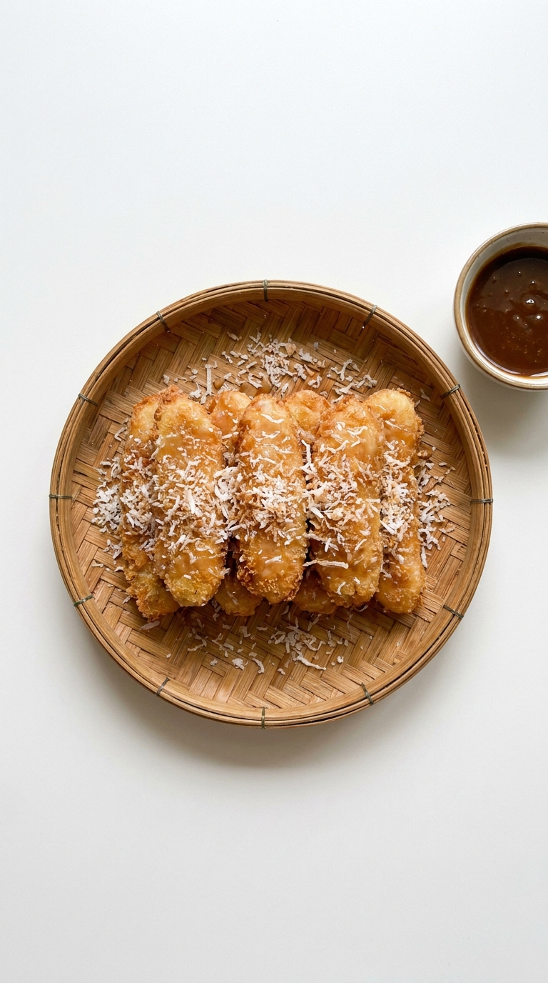 Shredded Coconut Thai Fried Bananas