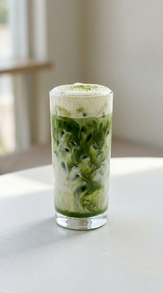 Iced Coconut Matcha with Sweet Cold Foam