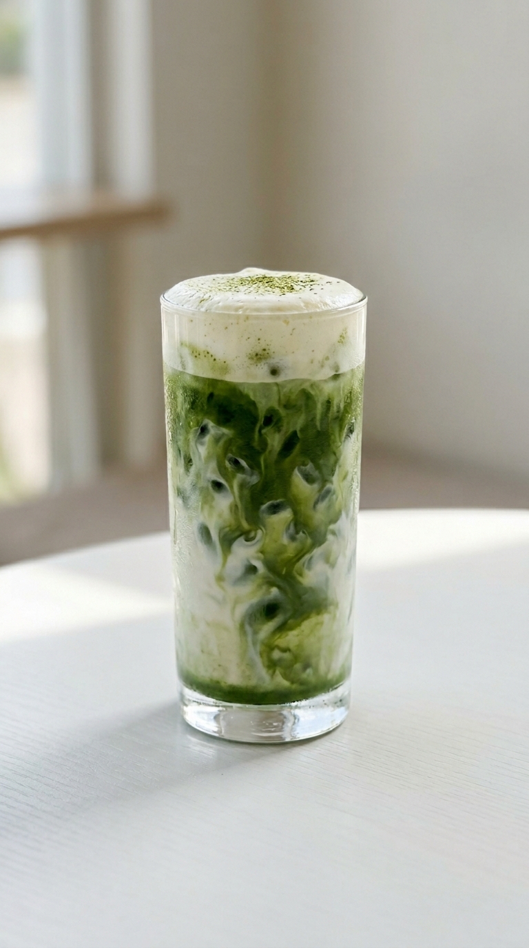 Iced Coconut Matcha with Sweet Cold Foam