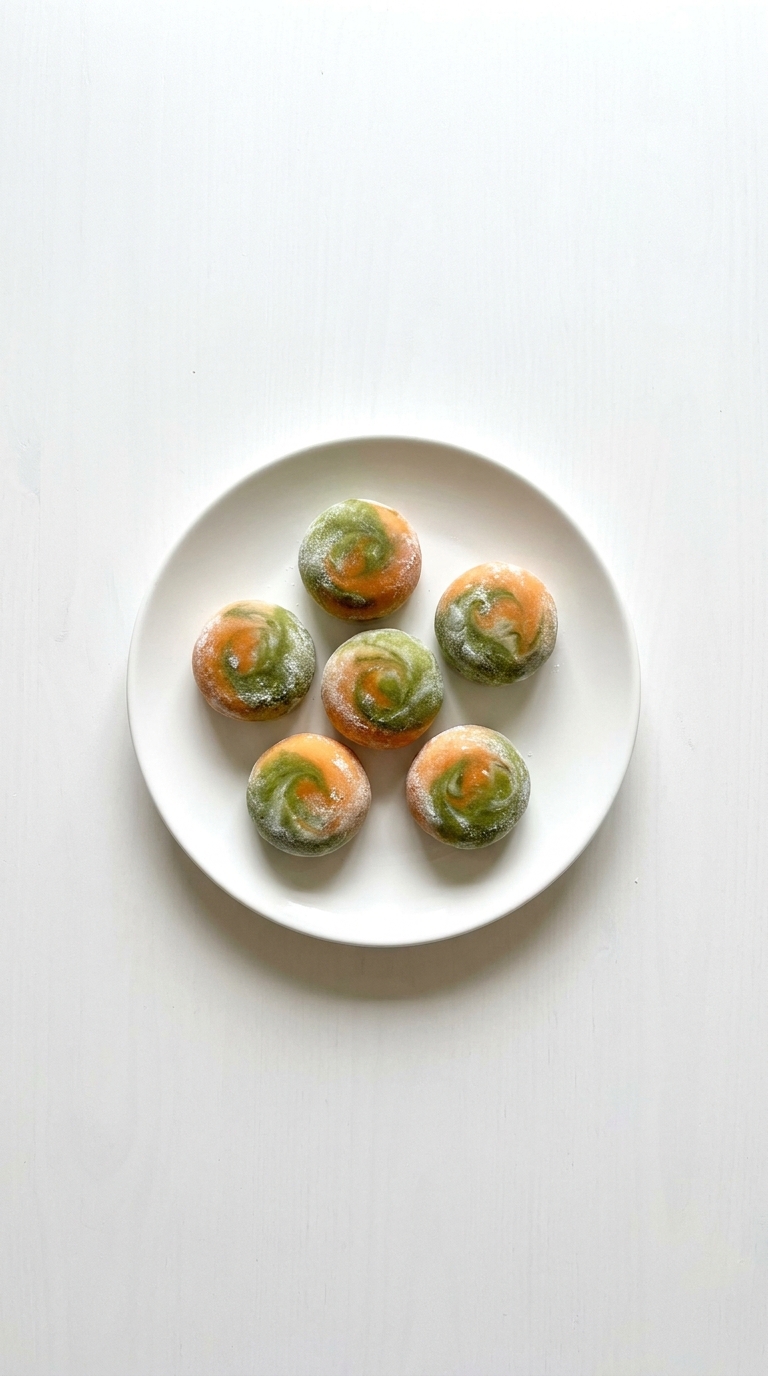 Matcha Thai Tea Swirl Mochi