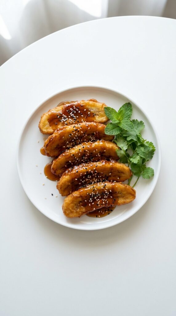 Thai Fried Bananas with Hot Honey