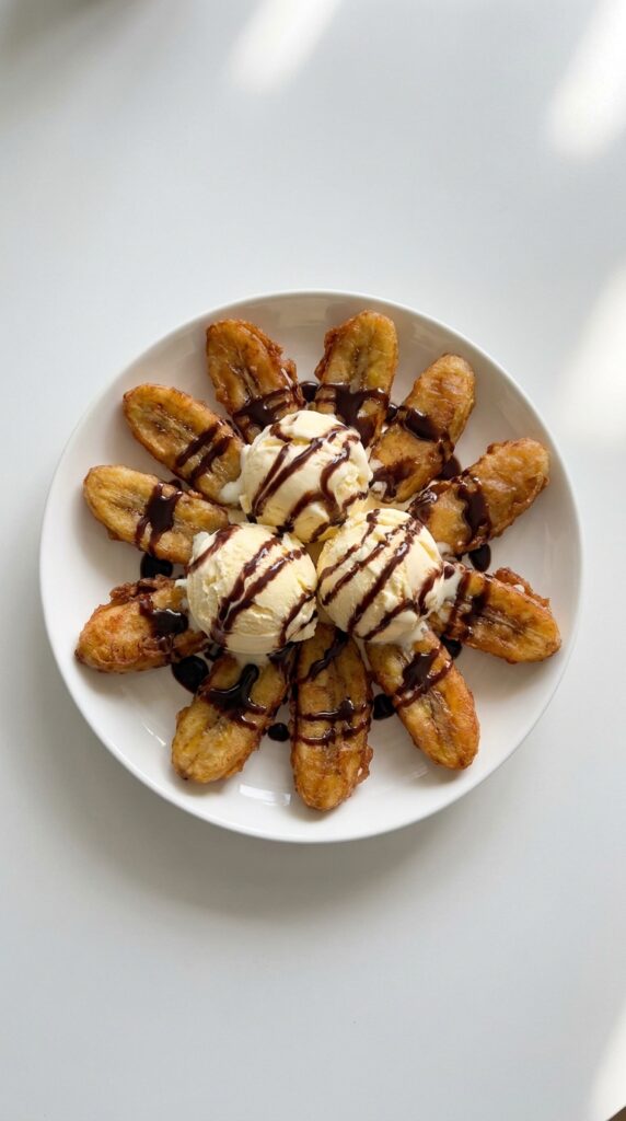 Thai Fried Bananas with Ice Cream