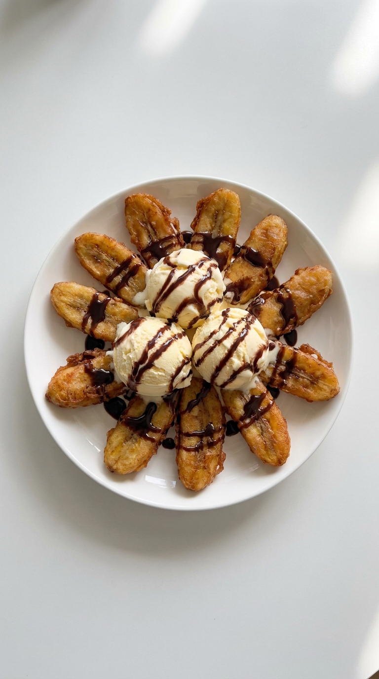 Thai Fried Bananas with Ice Cream