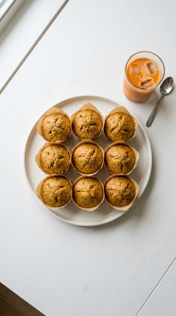Thai Tea Mochi Muffins