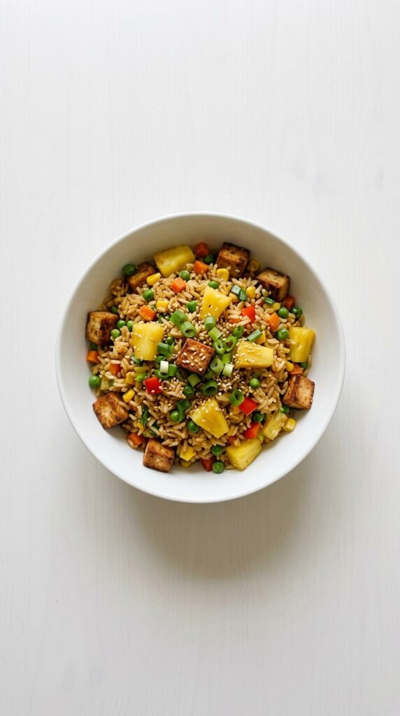 Vegetarian Tofu Pineapple Fried Rice